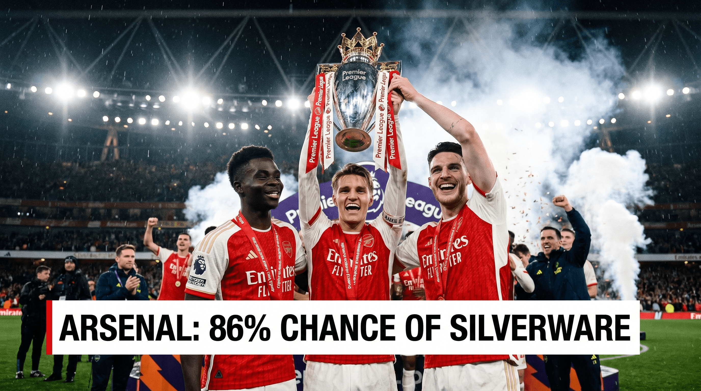 Arsenal tiene un 86% de probabilidades de ganar un trofeo esta temporada