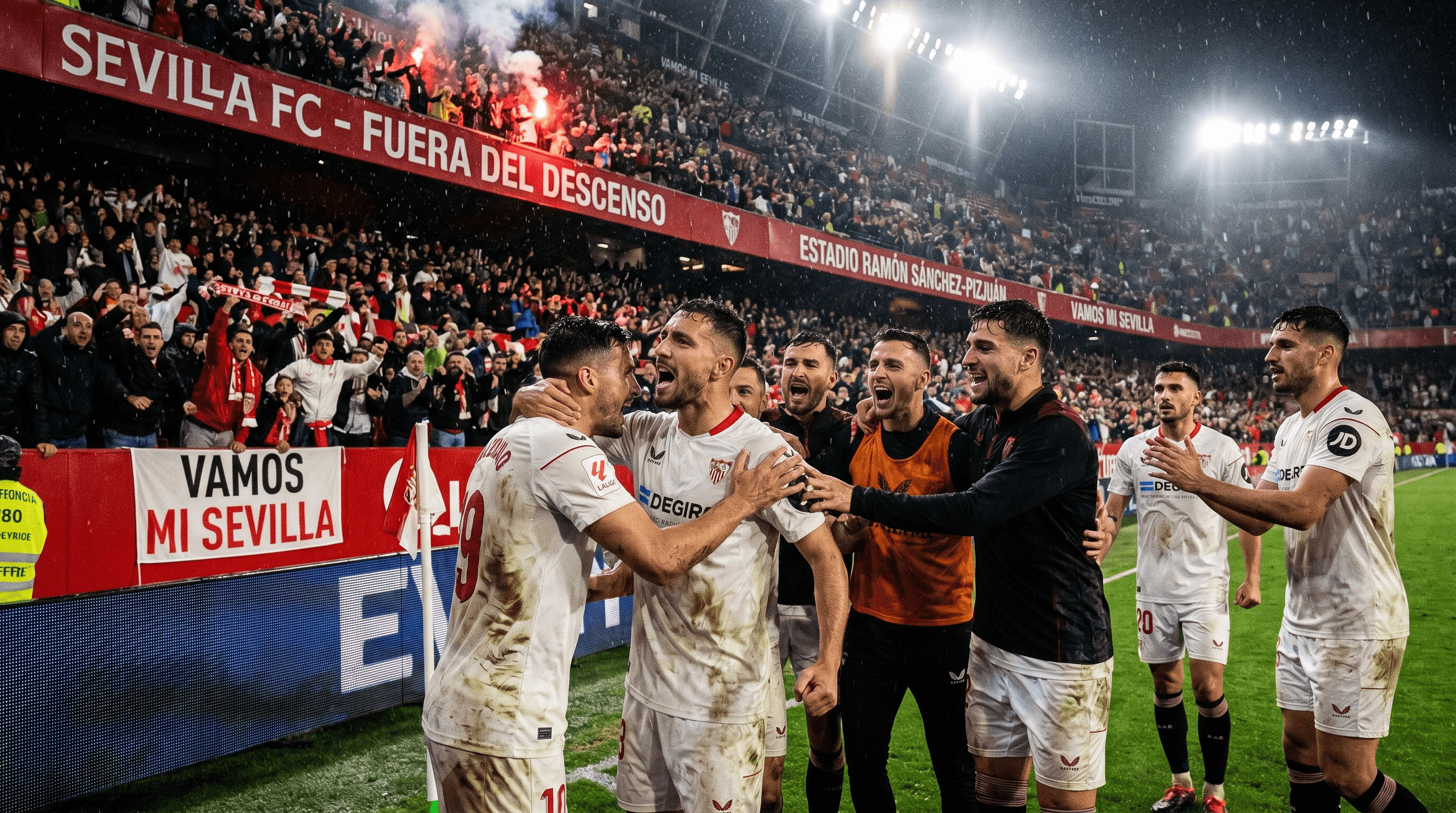El Sevilla respira tras vencer a la Real Sociedad y salir del descenso