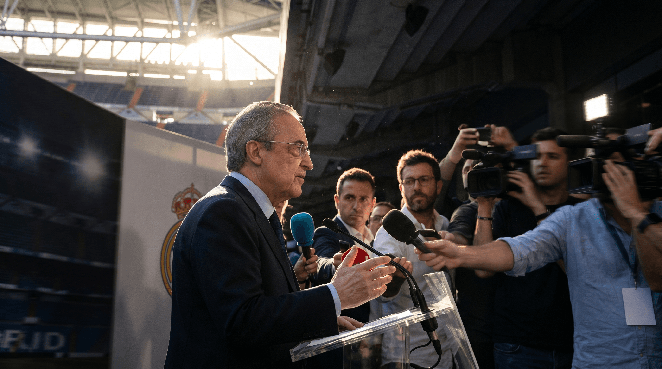Florentino Pérez en rueda de prensa