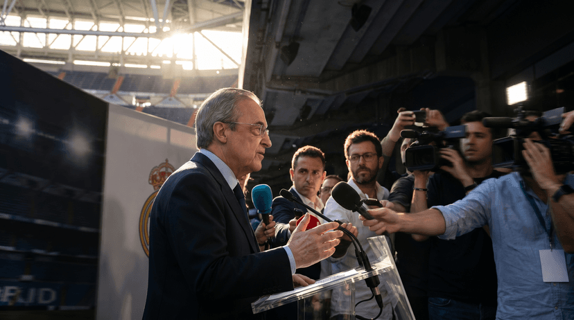 Florentino Pérez convoca elecciones en un tenso discurso