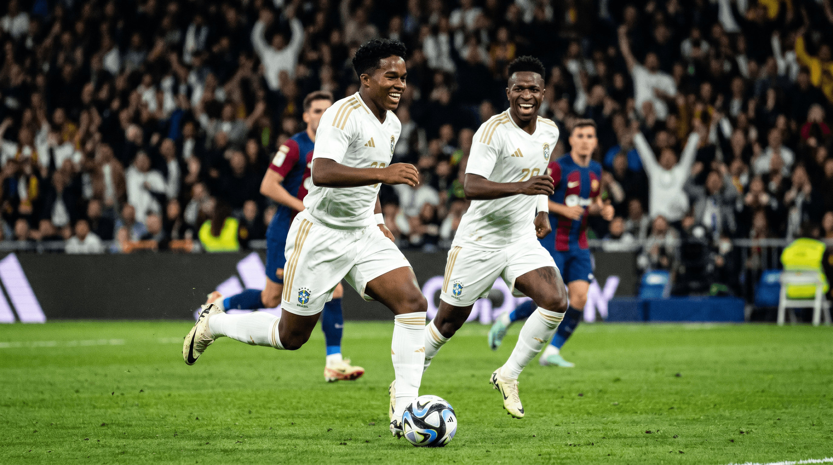 Endrick en acción con la selección brasileña