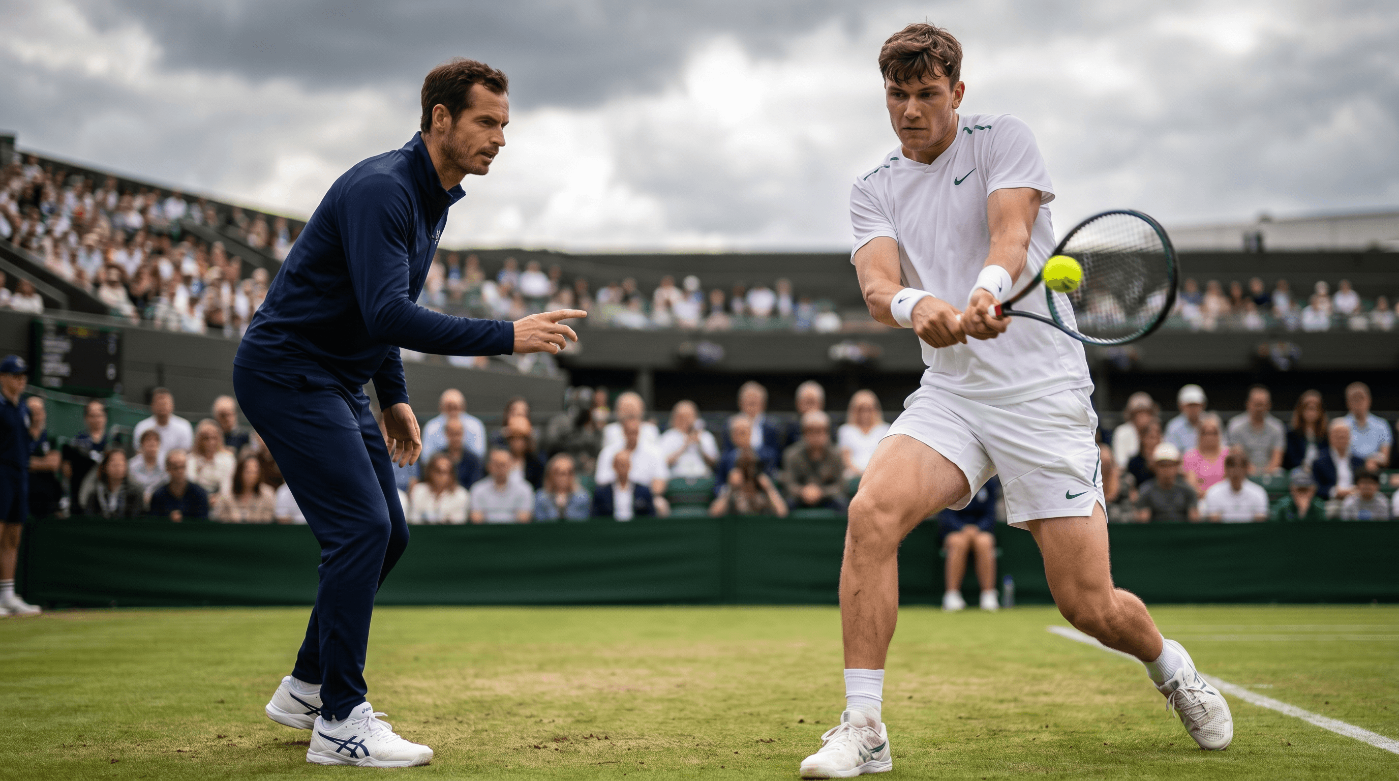 Andy Murray y Jack Draper en Wimbledon