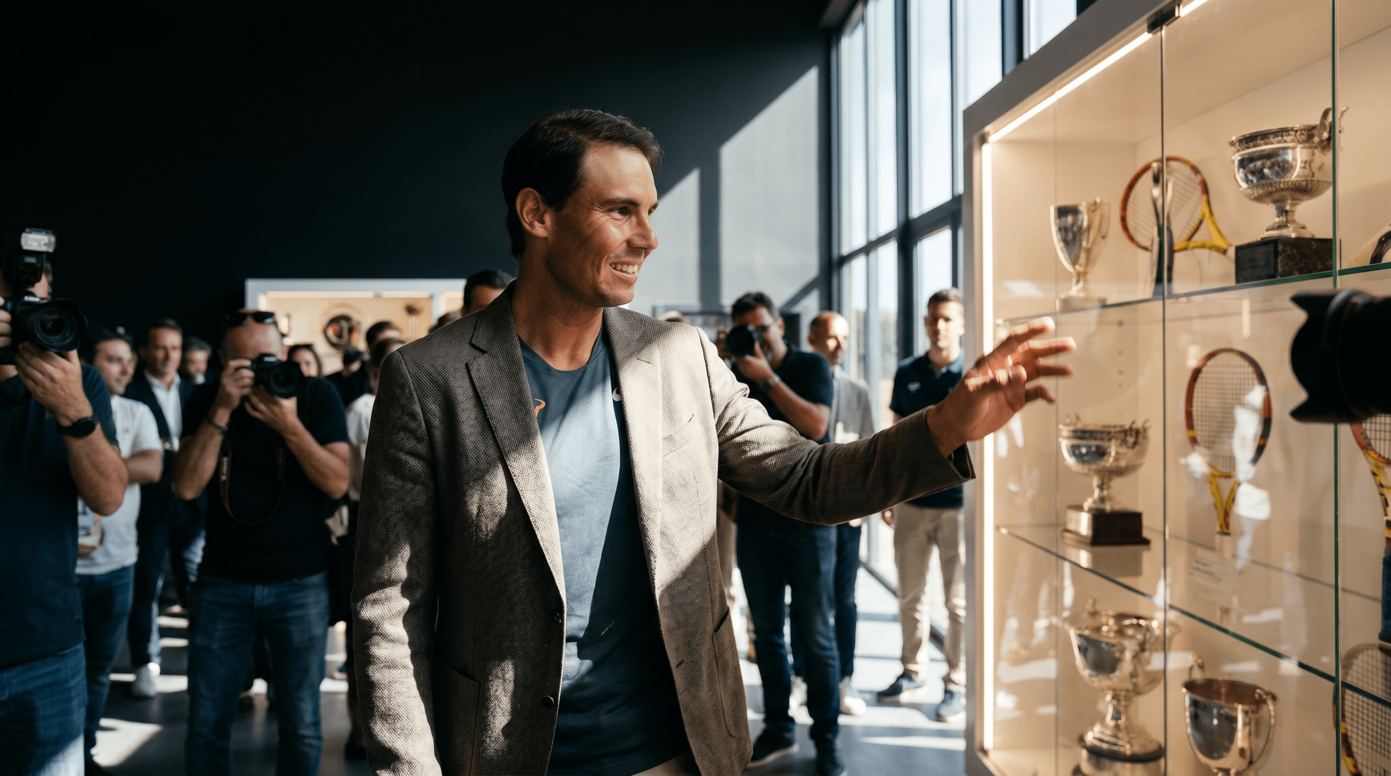 Rafa Nadal en la inauguración de su nuevo museo en Mallorca
