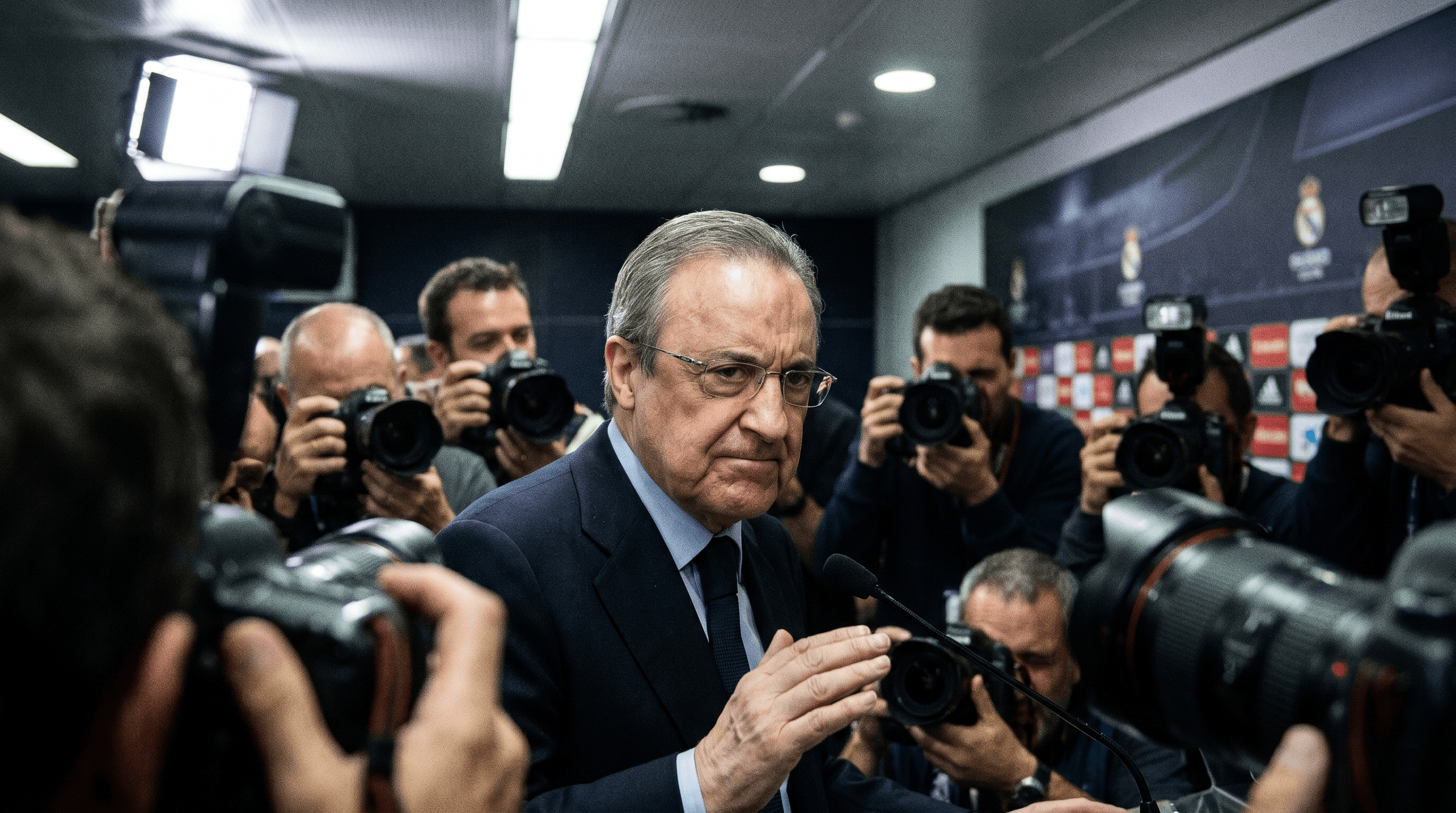 Florentino Pérez en una rueda de prensa