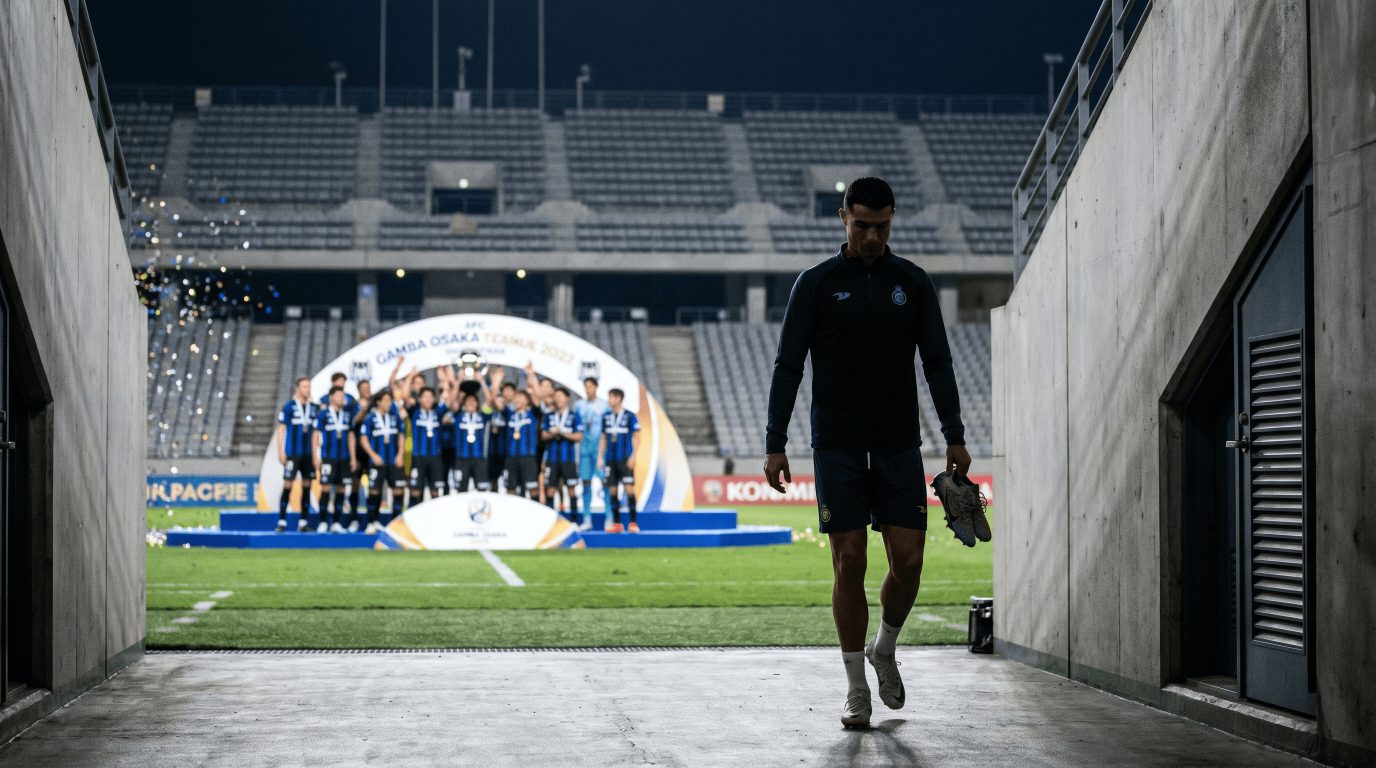 Cristiano Ronaldo tras la derrota en la final de la AFC Champions League Two