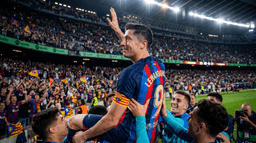 La emotiva despedida de Robert Lewandowski del Camp Nou