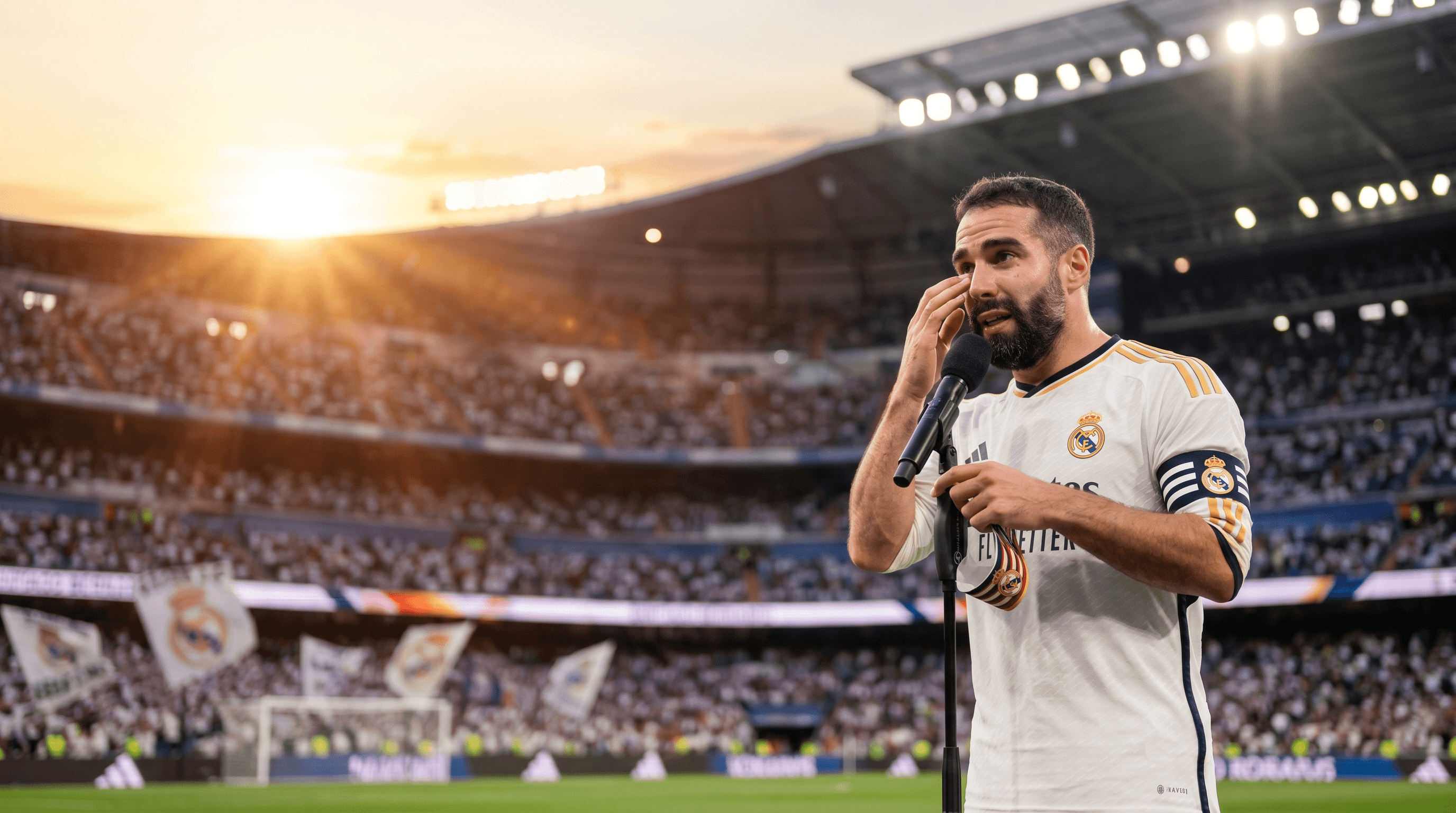 Dani Carvajal en un partido con el Real Madrid