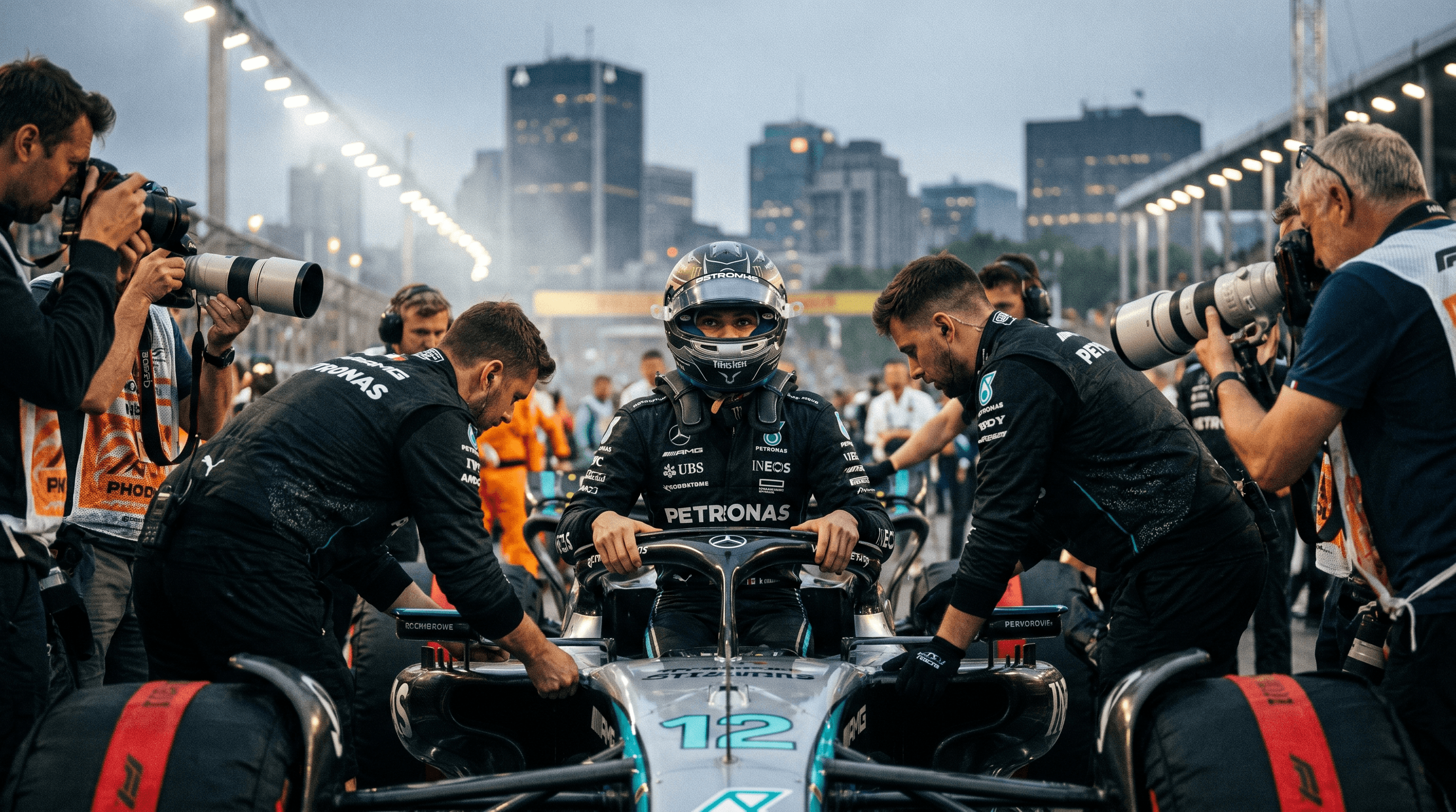 Kimi Antonelli en el Gran Premio de Canadá 2026, preparado para la carrera.